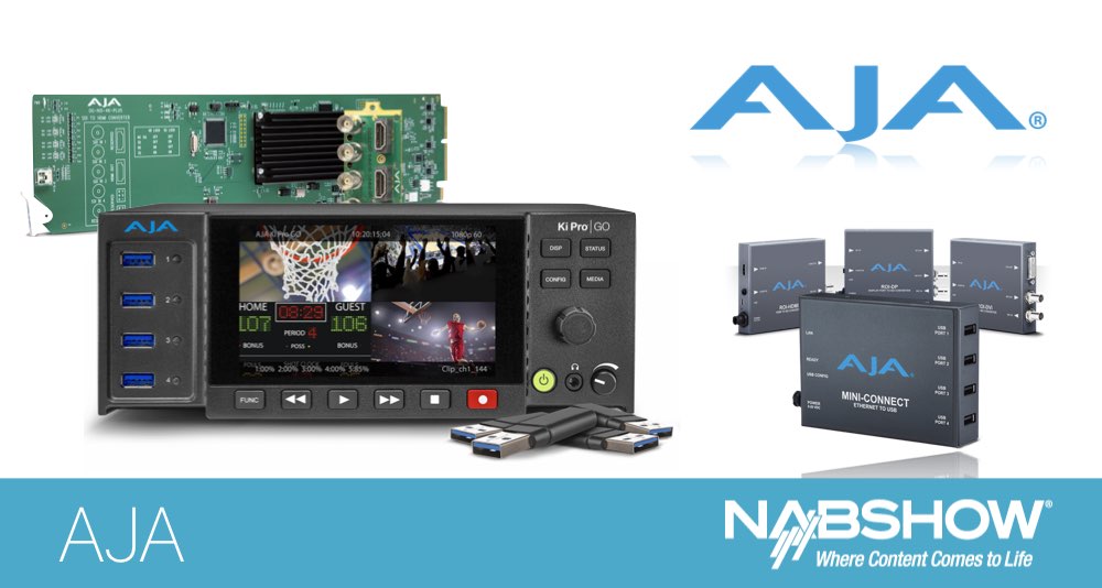 AJA представляет новинки на NAB Show 2019