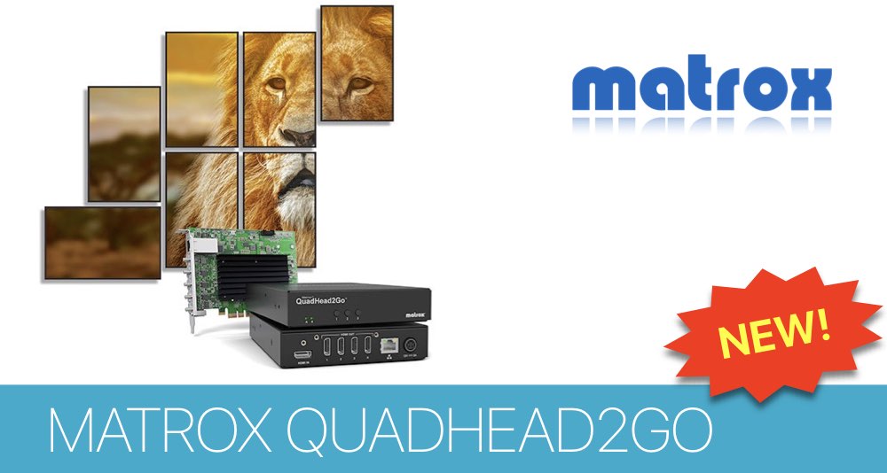 Платы Matrox QuadHead2Go для видеостен теперь с HDMI