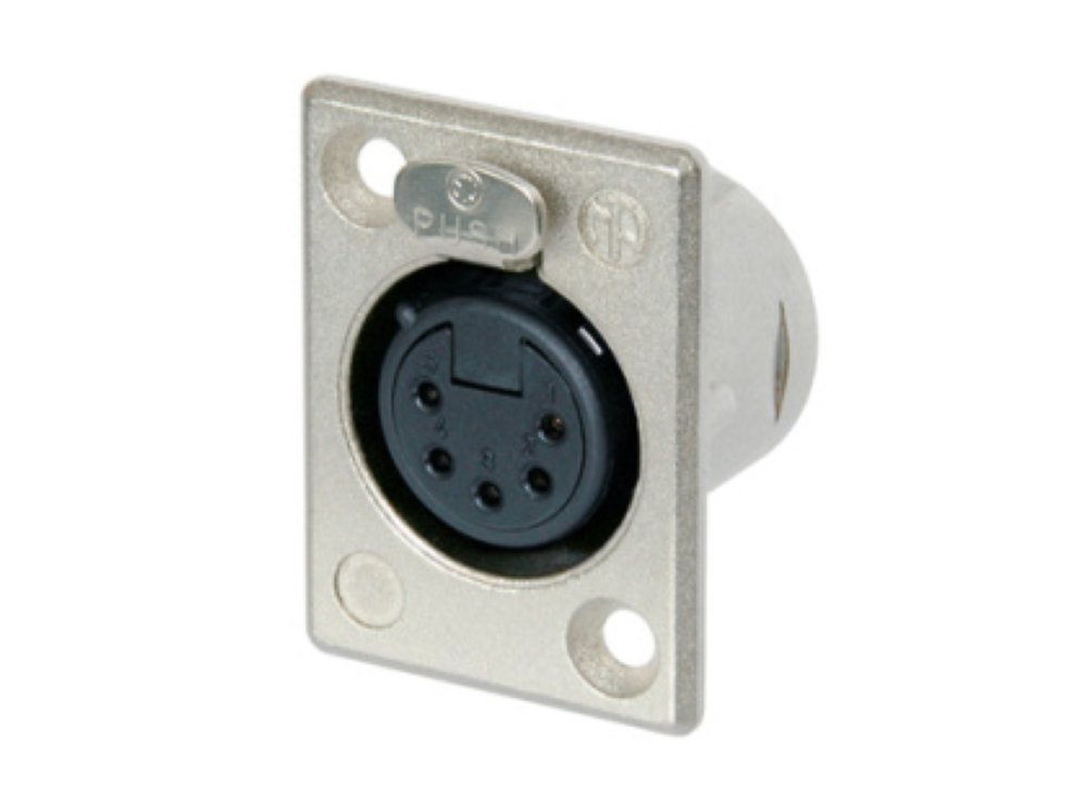 Панельний роз`єм XLR female 5пін Neutrik NC5FP-1 