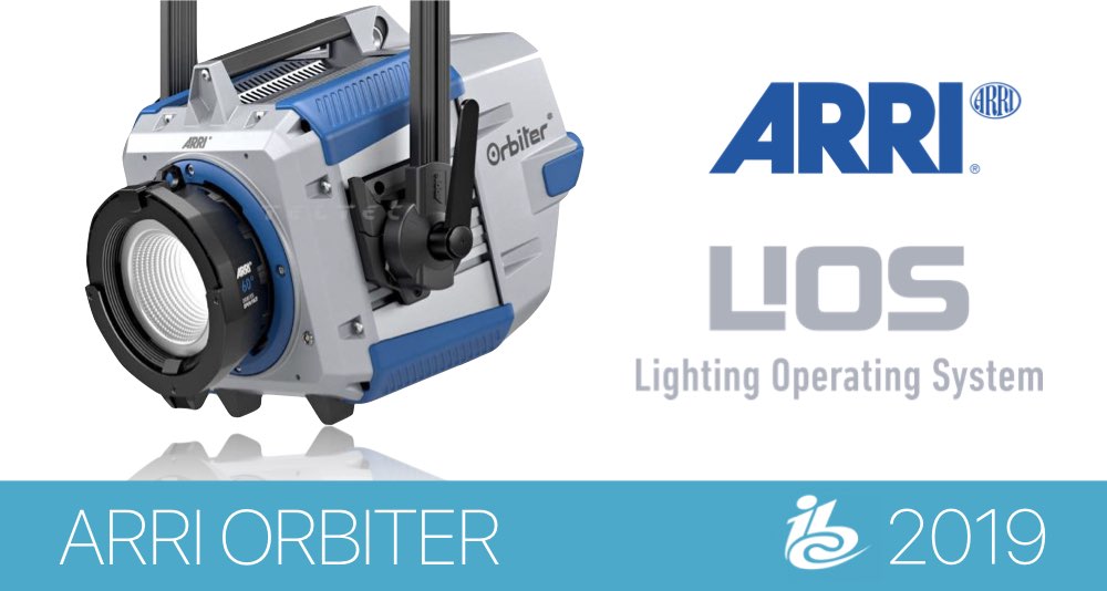 На выставке IBC 2019 компания ARRI представила новый световой прибор Orbiter На выставке IBC 2019 компания ARRI представила новый световой прибор Orbiter